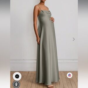 Jenny Yoo Addison Maternity Moss Green Dress Size 8